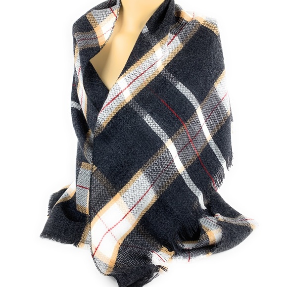 Plaid Blanket Scarf - Picture 2 of 5